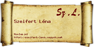 Szeifert Léna névjegykártya